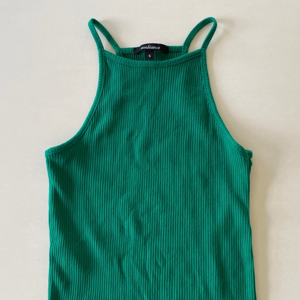 Ambience Ribbed Tank Top Green - Picture 6 of 12